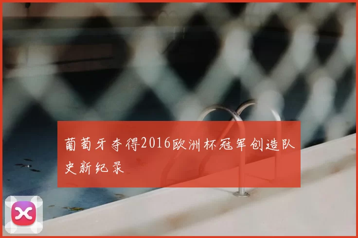 葡萄牙夺得2016欧洲杯冠军创造队史新纪录